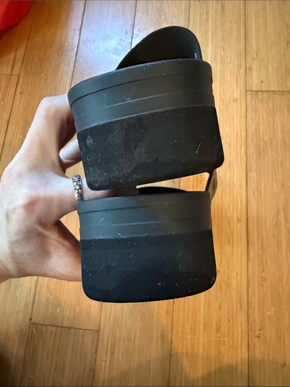 Reef Black Double-Strap Slide Sandals - Picture 8 of 9